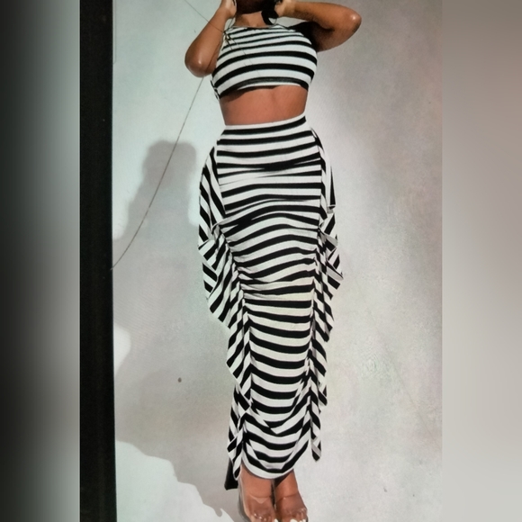 Crop Top & Skirt Set